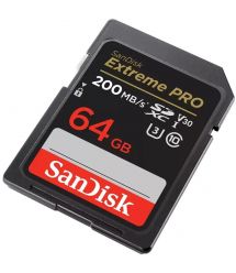 Карта пам'яті SanDisk SD 64GB C10 UHS-I U3 R200/W90MB/s Extreme Pro V30