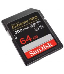 Карта пам'яті SanDisk SD 64GB C10 UHS-I U3 R200/W90MB/s Extreme Pro V30