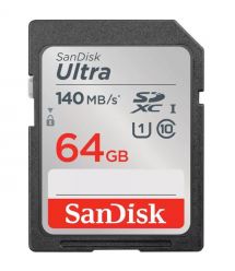 SanDisk Карта памяти SD 64GB C10 UHS-I R140MB/s Ultra