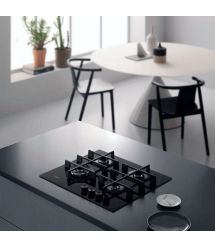 Whirlpool Варочная поверхность газ на стекле, 60см, чугун, конфорка с двойным рядом пламени, черный