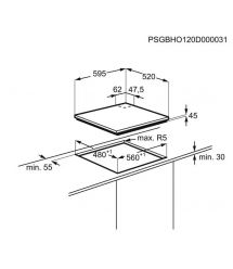 Варочная поверхность газовая на стекле Electrolux KGG6456K, 60см, черный