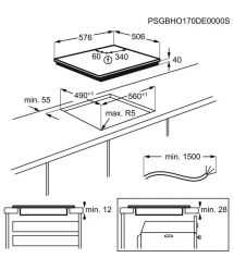 Варочная поверхность электрическая стеклокерамическая Electrolux EHF6342XOK, 60см, черный