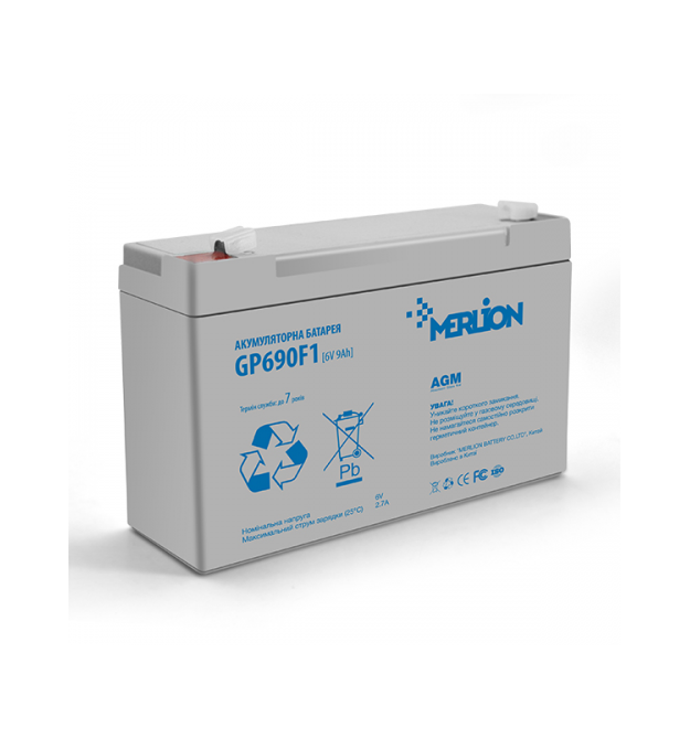 Аккумулятор MERLION AGM GP690F1 6V 9Ah (150 x 49 x 95 (100)) Q10