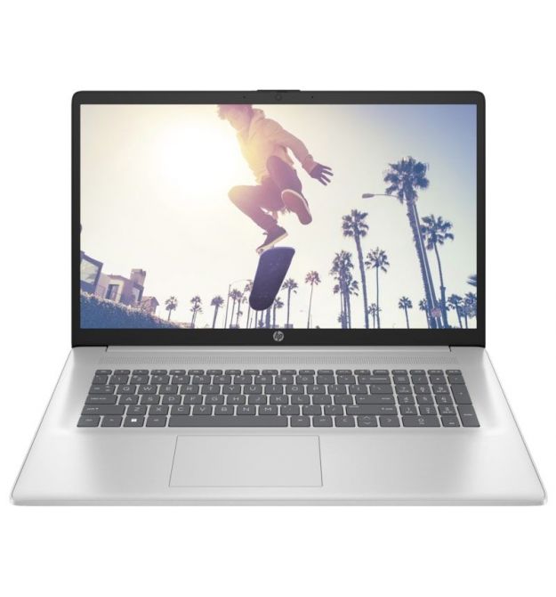 HP Ноутбук 17-cn2019ua 17.3" FHD IPS AG,Intel i3-1215U, 8GB, F512GB, UMA, DOS, серебристый