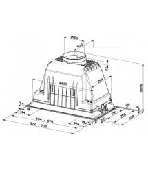 Faber Вытяжка встраиваемая, 70см, 968м.куб/ч, Inka Ich Ss A52 (I.Smart Hcs), черная
