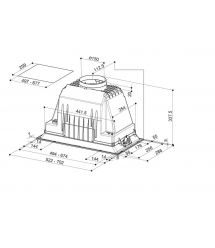 Вытяжка встроенная Faber, 70см, 968м.куб/час, Inka Plus Hcs X A70, нержавейка