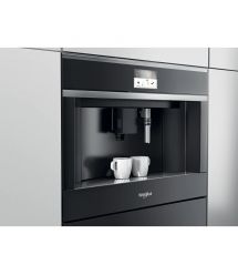 Whirlpool Кофемашина встраиваемая, 2.5л, зерно+мол., автомат.капуч, дисплей, авторецептов -13, черный