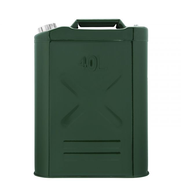 Канистра топливная вертикальная 2E 40л металл 1мм, 5.2кг, зеленый