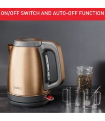 Tefal Электрочайник Coppertinto 1.7л, Strix, нерж. сталь, бронзовый