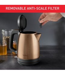 Tefal Электрочайник Coppertinto 1.7л, Strix, нерж. сталь, бронзовый