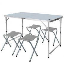 Neo Tools Набор стол и стулья раскладные, стол 60х120х60см, 4 стула 36х34Х27см, 6.9кг