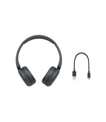 Наушники Sony On-ear WH-CH520 BT 5.2, SBC, AAC, Wireless, Mic, Черный