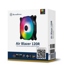 Корпусный вентилятор SilverStone Air Blazer AB120R-ARGB 120мм 600-2200 rpm 4pinPWM, 3pin+5VARGB 7.4-35.6 dBa, черный