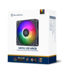 SilverStone Корпусный вентилятор Vista VS120B-ARGB, 120мм, 2000rpm, 4pinPWM, 3pin +5VARGB, 30.6dBa, черный