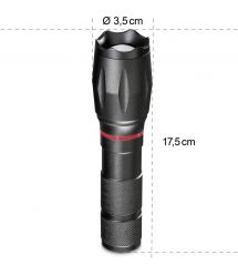 HAMA Фонарь ручной на батарейках SOLID PRO, AAAx3, 200лм, 5Вт, LED, чёрный