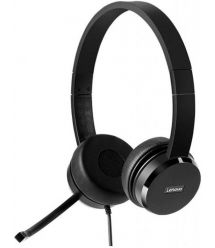 Гарнітура ПК стерео Lenovo On-ear 100, USB, 1.8м, чорний