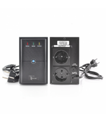 ИБП Ritar E-RTM650 (390W) ELF-L, LED, AVR, 2st, 2xSCHUKO socket, 1x12V7Ah, metal Case Q4
