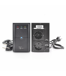 ДБЖ Ritar E-RTM850 (510W) ELF-L, LED, AVR, 2st, 2xSCHUKO socket, 1x12V9Ah, metal Case Q4
