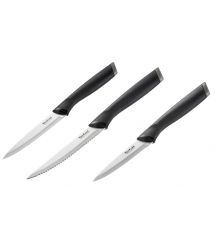 Tefal Набор ножей Essential, 3шт, нержавеющая сталь, пластик, черный