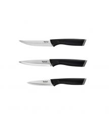 Tefal Набор ножей Essential, 3шт, нержавеющая сталь, пластик, черный