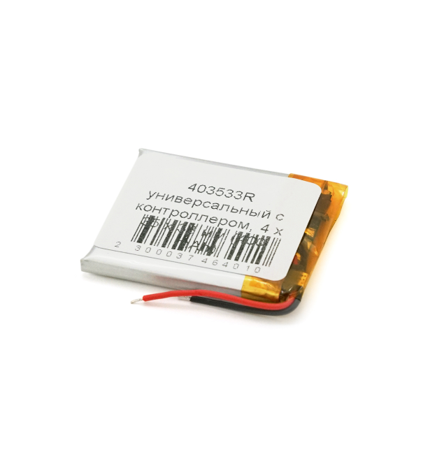 Літій-полімерний акумулятор 4*35*33mm 3,7V (Li-ion 3.7В 400мА&ampmiddotгод)