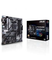ASUS Материнcкая плата PRIME B550M-A/CSM sAM4 B550 4xDDR4 M.2 HDMI-DVI-VGA CSM mATX