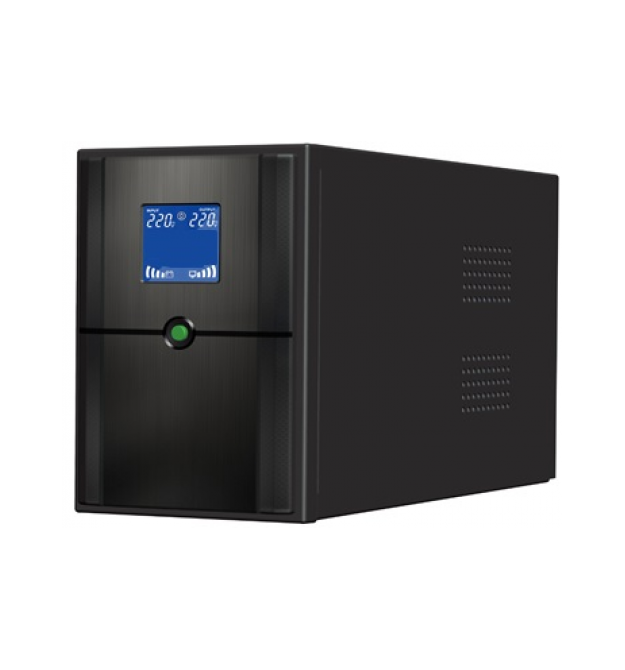 ИБП Ritar E-RTM1000 (600W) ELF-D, LCD, AVR, 3st, 3xSCHUKO socket, 2x12V7Ah, metal Case Q2 (405*195*285) 10 кг (340*120*190)
