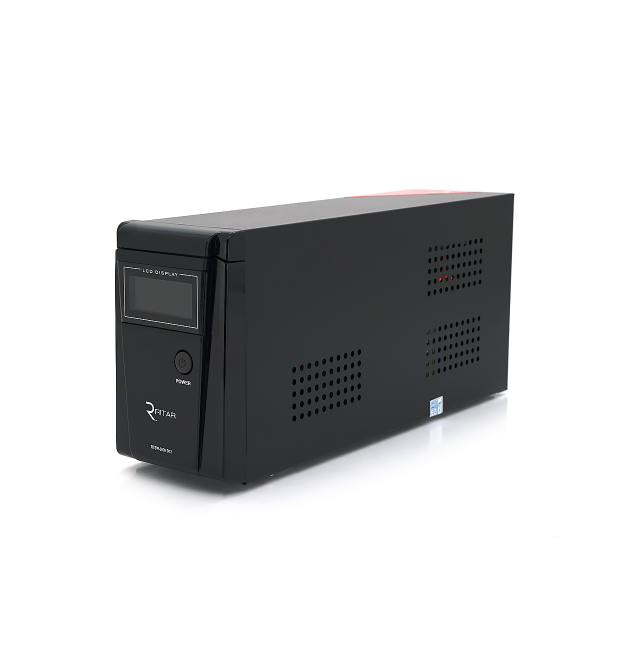 ДБЖ з правильною синусоїдою RITAR RTSW-600ND12 LCD, 12В, під зовнішній АКБ, Q4 (320*132*210) 4,2 кг (236*85*130)