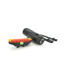 Набір ліхтарик+ стоп QX-T0703, 3+4 режими, Box