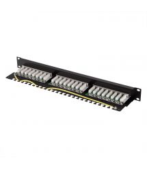 2E Патч-панель САТ 5e, FTP, 19", 1U, 24 порта, собранная