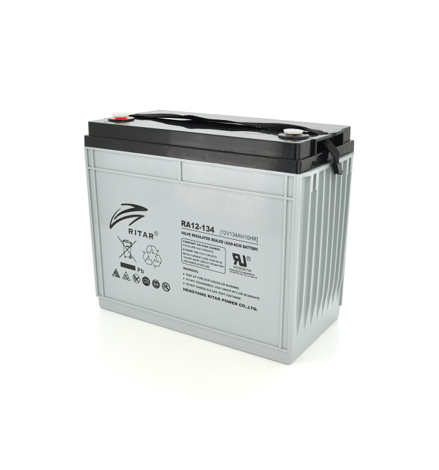 Акумуляторна батарея AGM RITAR RA12-134, Gray Case, 12V 134.0Ah ( 340 x 173 x 287 ) Q1