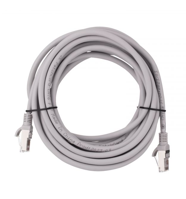 Патч-корд 2E САТ 6, FTP, 5м, 26AWG, RJ45, 7/0.16, Cu, LSZH, сірий