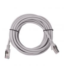 Патч-корд 2E САТ 5e, FTP, 5м, 26AWG, RJ45, 7/0.16, Cu, LSZH, сірий