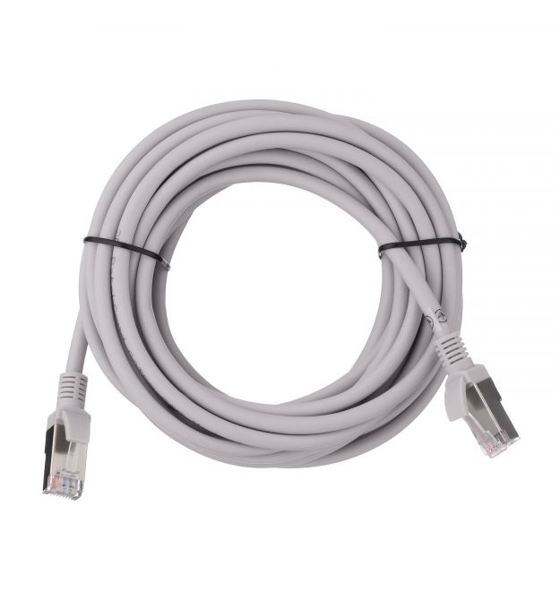 Патч-корд 2E САТ 5e, FTP, 5м, 26AWG, RJ45, 7/0.16, Cu, LSZH, сірий