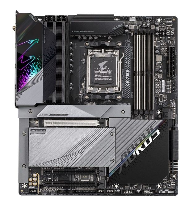 Gigabyte Материнская плата X670E AORUS MASTER sAM5 X670 4xDDR5 M.2 HDMI DP mATX