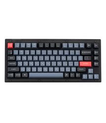 Keychron Клавиатура механическая V1 84Key, Gateron G PRO Red, USB-A, Hot-Swap, QMK, EN/UKR, RGB, Frosted Black