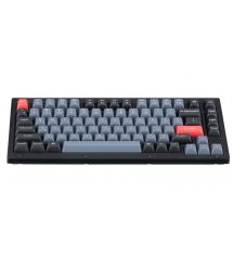 Keychron Клавиатура механическая V1 84Key, Gateron G PRO Red, USB-A, Hot-Swap, QMK, EN/UKR, RGB, Frosted Black