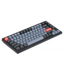 Keychron Клавиатура механическая V1 84Key, Gateron G PRO Red, USB-A, Hot-Swap, QMK, EN/UKR, RGB, Frosted Black