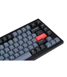 Keychron Клавиатура механическая V1 84Key, Gateron G PRO Red, USB-A, Hot-Swap, QMK, EN/UKR, RGB, Frosted Black