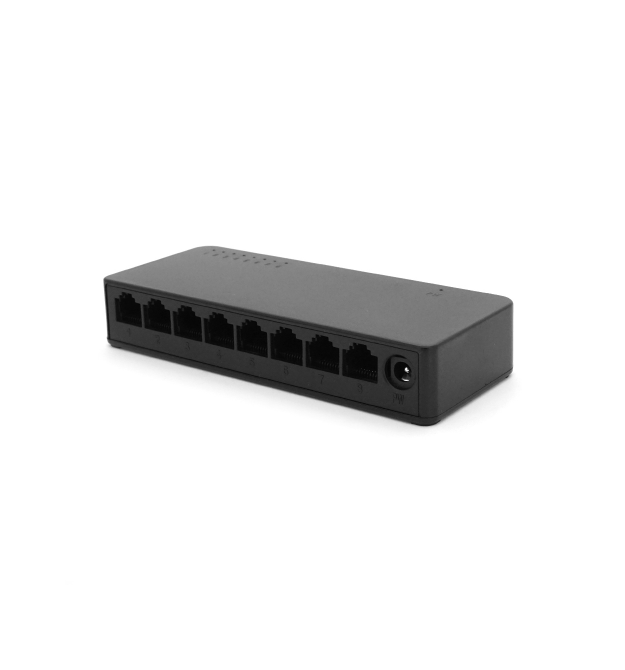 Комутатор Merlion MG1008 8 портів Ethernet 10 - 100 - 1000 Мбіт - сек. пластик DC 5V. Блок живлення у комплекті