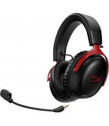 HyperX Гарнитура игровая Cloud III, WL/USB-A/USB-C, черно-красный