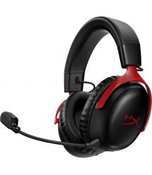 HyperX Гарнитура игровая Cloud III, WL/USB-A/USB-C, черно-красный