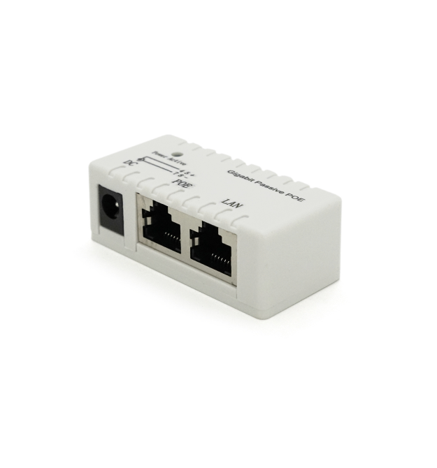 POE інжектор IEEE 802.3af PoE з портом Ethernet 10 - 100 - 1000 Мбіт - с, White