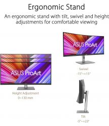 ASUS Монитор 34.1" ProArt PA34VCNV 2xHDMI, 2xDP, USB-C, 2xUSB, RJ45, MM, IPS, 3440x1440, 21:9, sRGB 100%, CURVED, Adaptiv