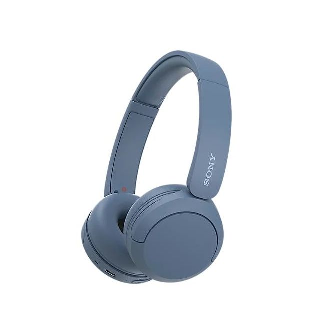 Sony Наушники On-ear WH-CH520 BT 5.2, SBC, AAC, Wireless, Mic, Синий