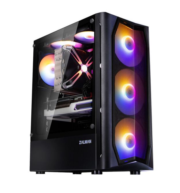 Корпус Zalman N4 REV.1, з БЖ ZM700-TXII, MidT, 1xUSB2.0, 2xUSB3.0, 3x140мм, 3x120мм RGB, скло (бічна панель), чорний