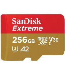 SanDisk Карта памяти microSD 256GB C10 UHS-I U3 R170/W80MB/s Extreme V30