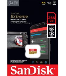 SanDisk Карта памяти microSD 256GB C10 UHS-I U3 R170/W80MB/s Extreme V30