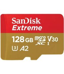 Карта памяти SanDisk microSD 128GB C10 UHS-I U3 R190/W90MB/s Extreme V30+SD