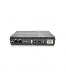 ДБЖ UPS-36W DC1036P для роутерів - комутаторів - PON - POE-430, 5 - 9 - 12V, 1A - 2А, 10400мAh, Black, BOX